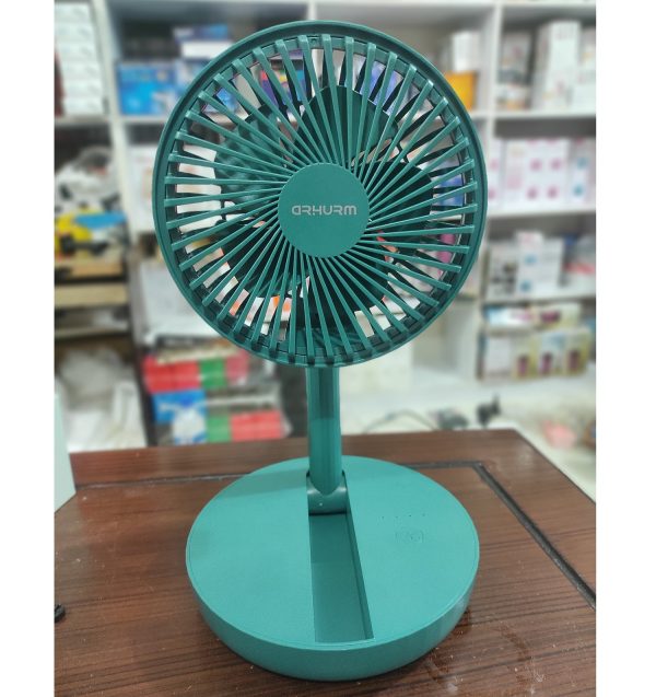 rechargeable 5 inches folding fan hcz21 green colour