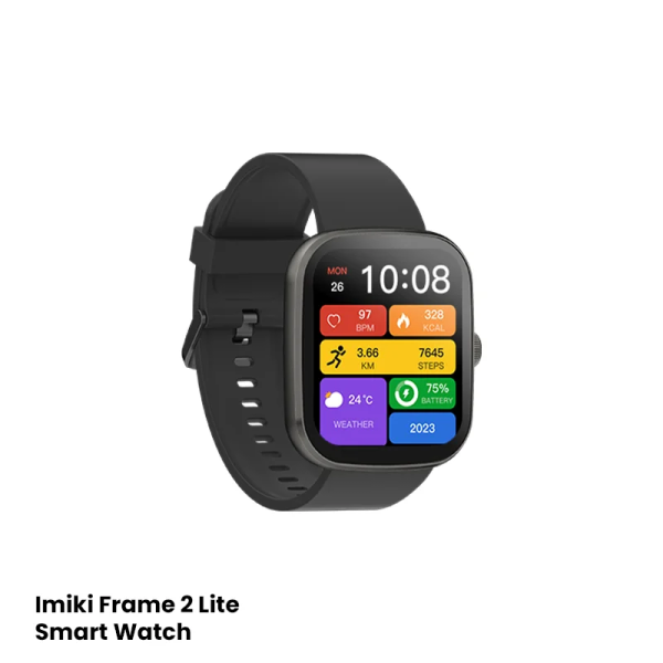 imiki frame 2 lite 2.5d ultra thin screen bt calling smart watch