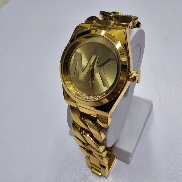 michael kors stainless steel fashionable men's watches golden