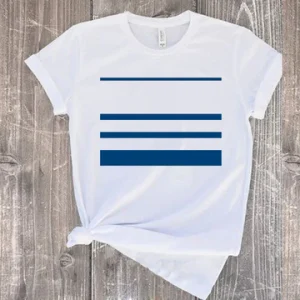stripe classic printed t shirt