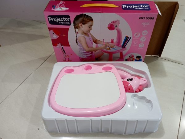 little hands drawing projector table for kids, trace and draw projector toy with light