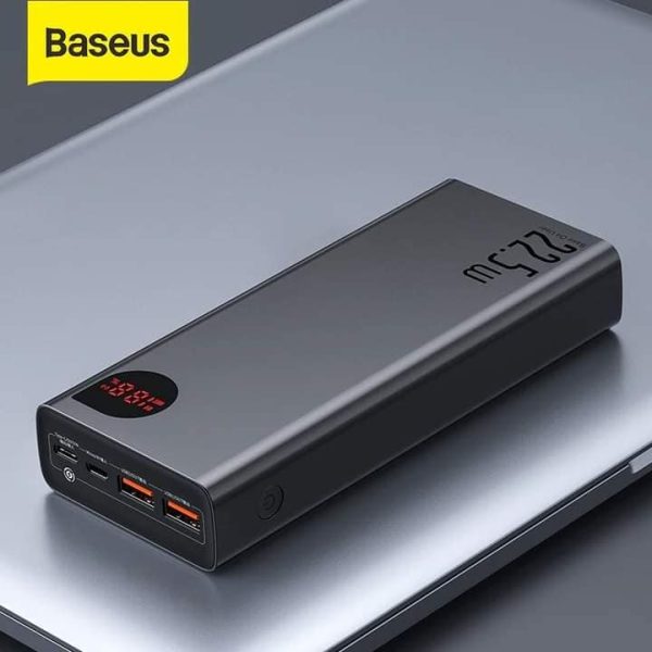 baseus adaman 20000mah 22.5w metal power bank with digital display – black