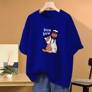 drop shoulder t shirt for women (blue)