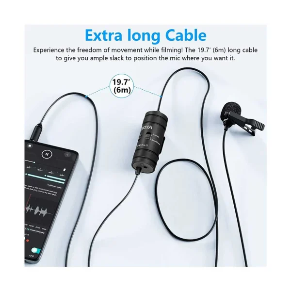 boya by m1 pro ii universal lavalier microphone no need batteries