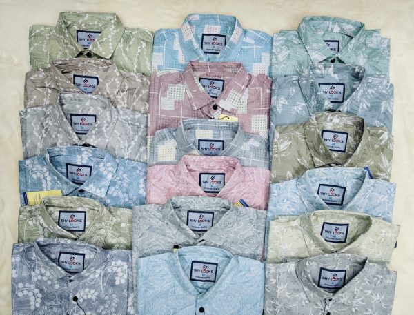 pure cotton full sleeve print shirt for men's