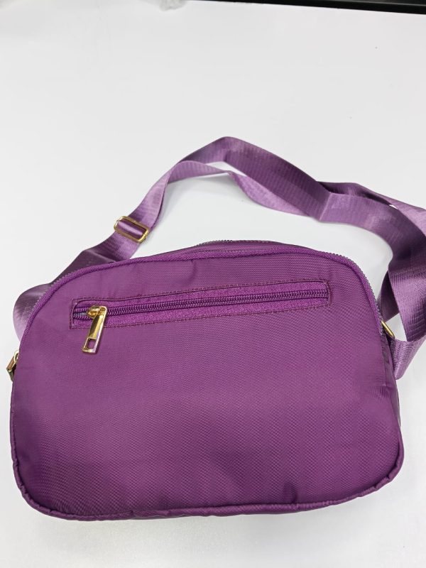 nylon fashion cross body bag lightweight portable shoulder bag (purple)