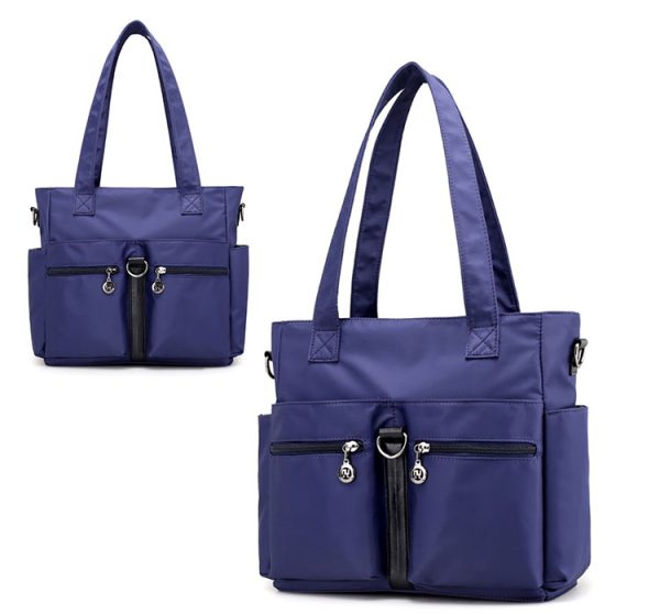 women casual large capacity waterproof oxford cloth bag (dark blue)