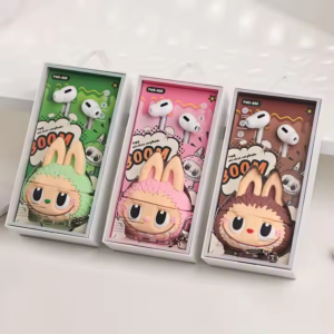 cute cartoon 3d silicone protective shell hard box earphones labubu in ear earbuds wireless blue tooth headset tws headphones
