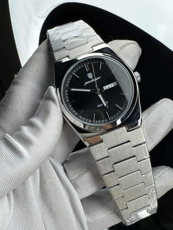 poedagar 930 men's new luxury luminous date week stainless steel quartz watch for men