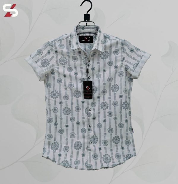 luxury popcorn half sleeve print shirt shy looks