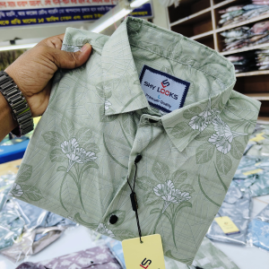 pure cotton full sleeve print shirt for men's