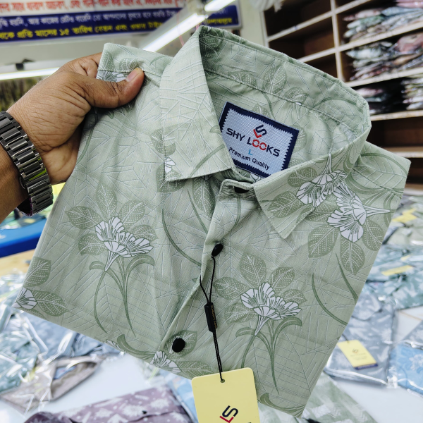 pure cotton full sleeve print shirt for men's
