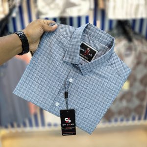 shy looks pure cotton 'full sleeve check shirt