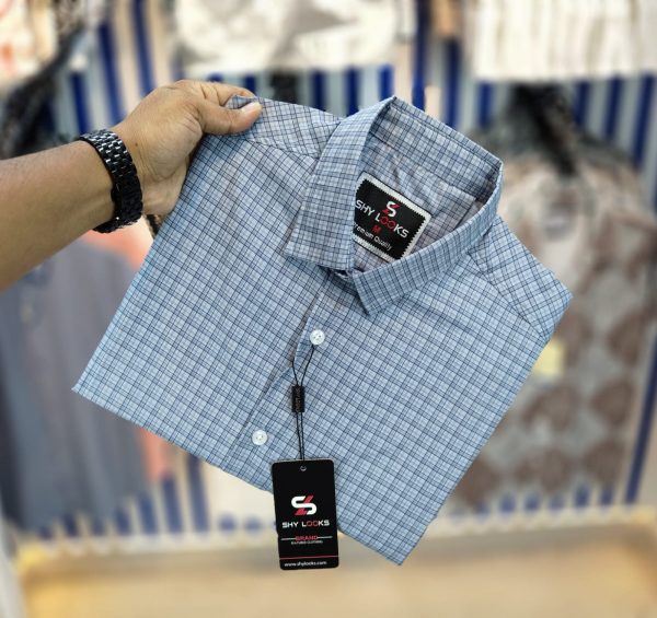 shy looks pure cotton 'full sleeve check shirt