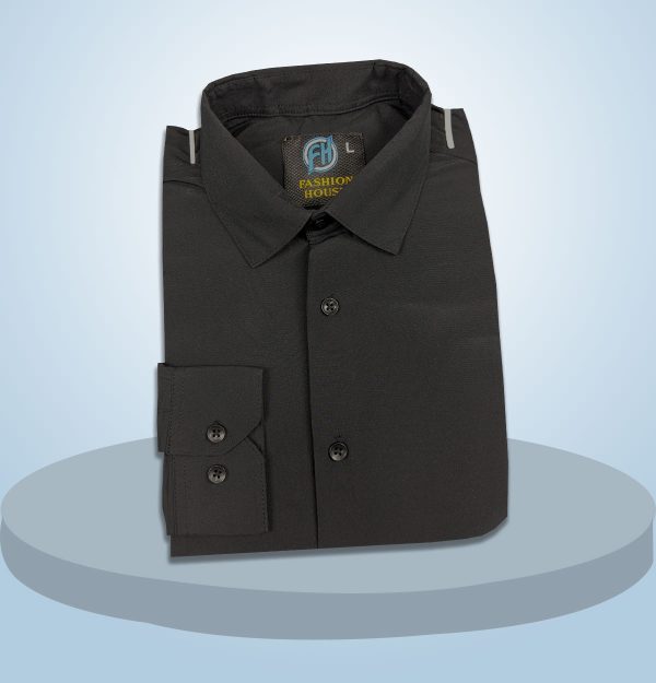 premium china micro stig shirt (formal / casual) (black)