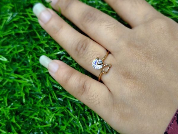 spinning heartstone adjustable ring