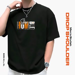 men's stylish drop shoulder black