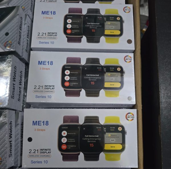 me 18 smart watch 3 strips 2.21 infinity display wiewless charging series 10
