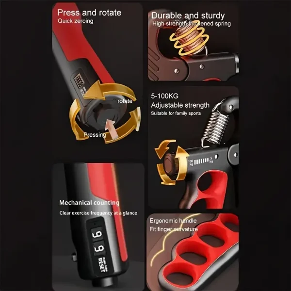 powergrip pro – adjustable hand grip trainer with counter (1 pcs)