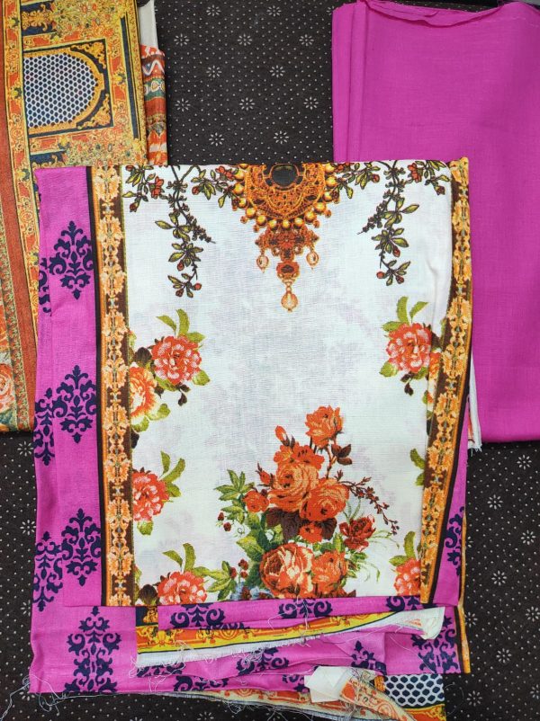 malhar 100% premium cotton lawn digital printed 3 piece