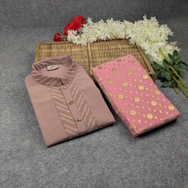Premium Couple Set (Panjabi, Jamdani Saree) - Image 3