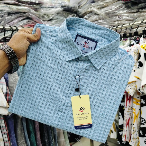 pure cotton full sleeve check shirt for men's