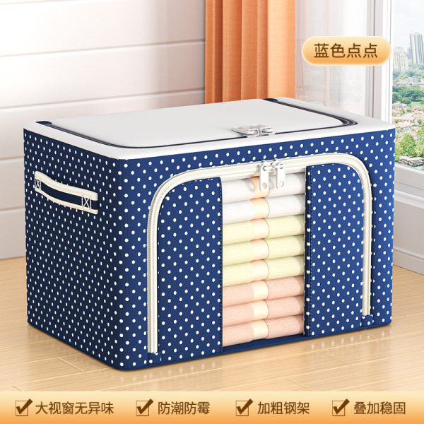 oxford cloth large capacity fabric storage box storage basket(blue)