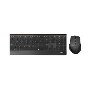 rapoo 9500m multi mode wireless keyboard & mouse combo – black