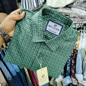 pure cotton full sleeve check shirt for men's