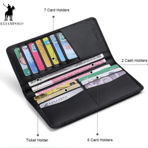 ultrathin slim long holder men wallet