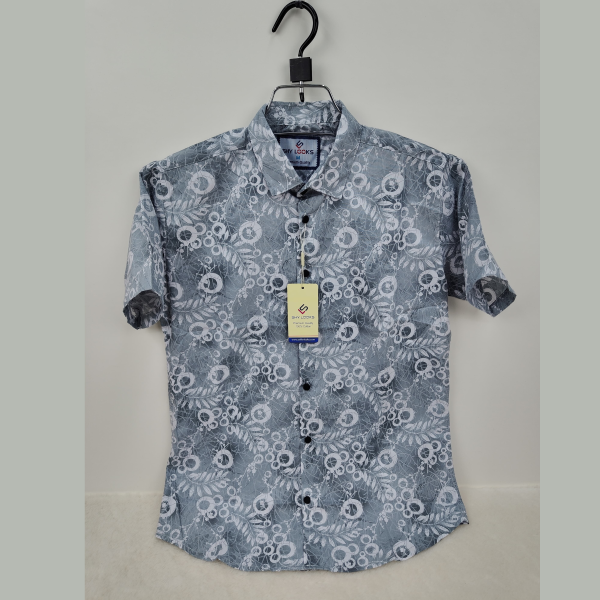 pure cotton half sleeve print shirt for men's