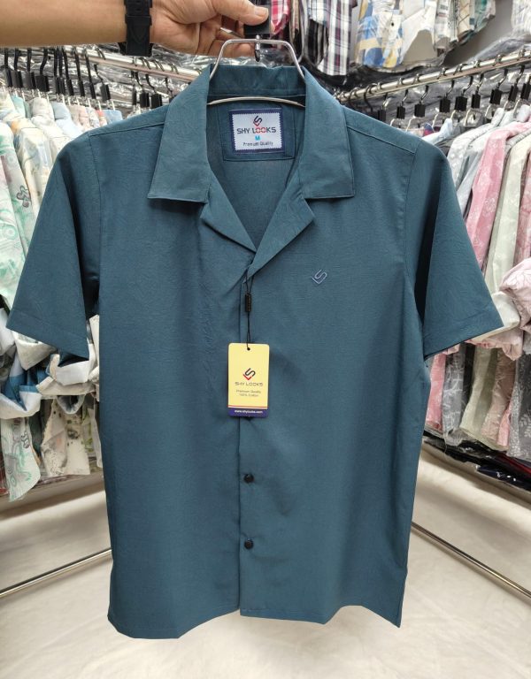 shy looks dropped shulderd half sleeve shirt for men's ( green)