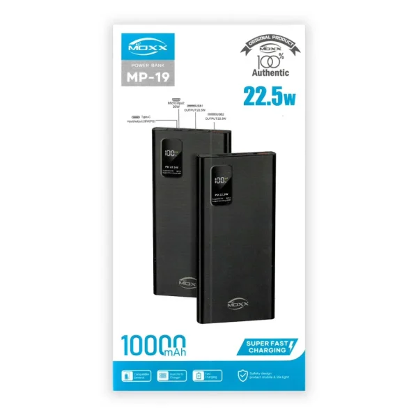 moxx mp 19 10000mah powerbank with dual usb ports