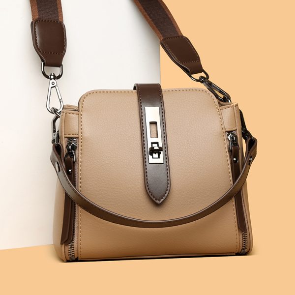 high quality messenger bags for women luxury crossbody shoulder bags female(khaki)