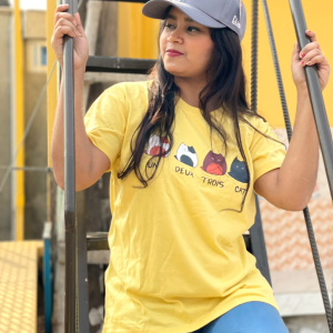 dtf printed ladies t shirt | half sleeve plain | regular fit ladies t shirt for women & girls |