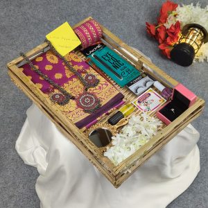premium silk katan saree combo set purple