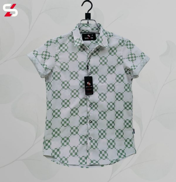 luxury popcorn half sleeve print shirt shy looks