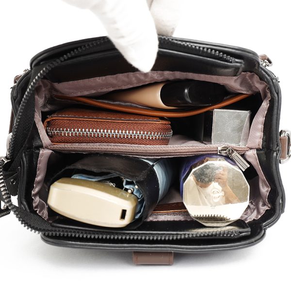 high quality messenger bags for women luxury crossbody shoulder bags female(brown)