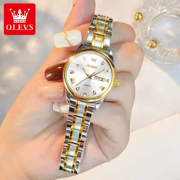 olevs 5563 – silver women (white dial)