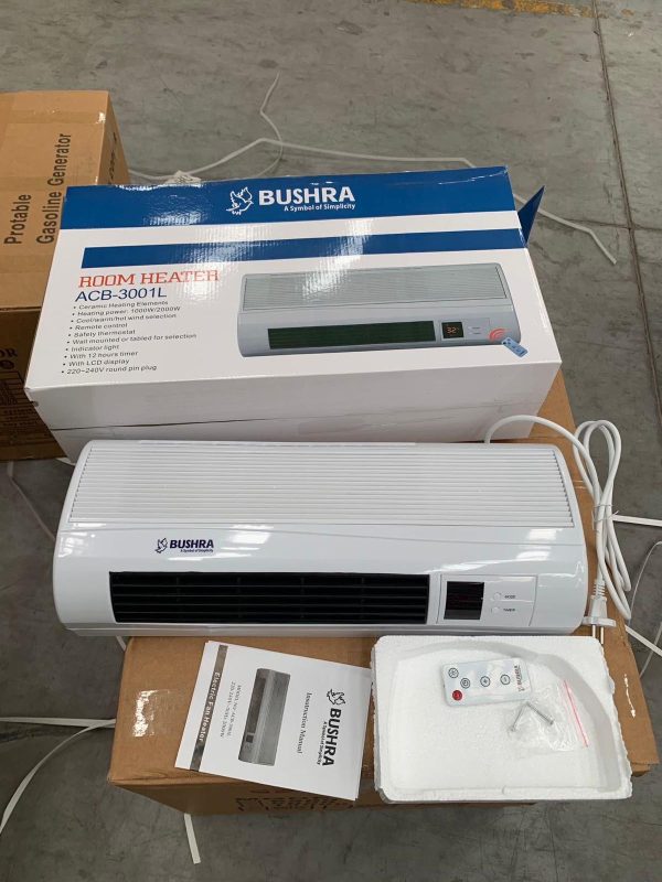 bushra acb 3001l thermostat control room heater with remote control
