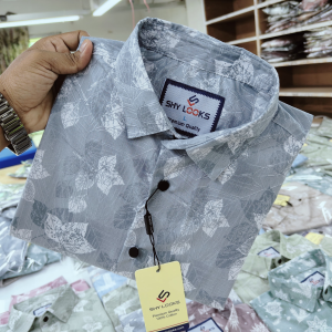 pure cotton full sleeve print shirt for men's