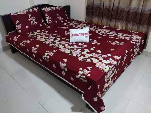 king size full cotton fabric panel bedsheet