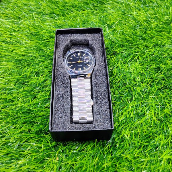 citizen tsuyosa men's black dial watch