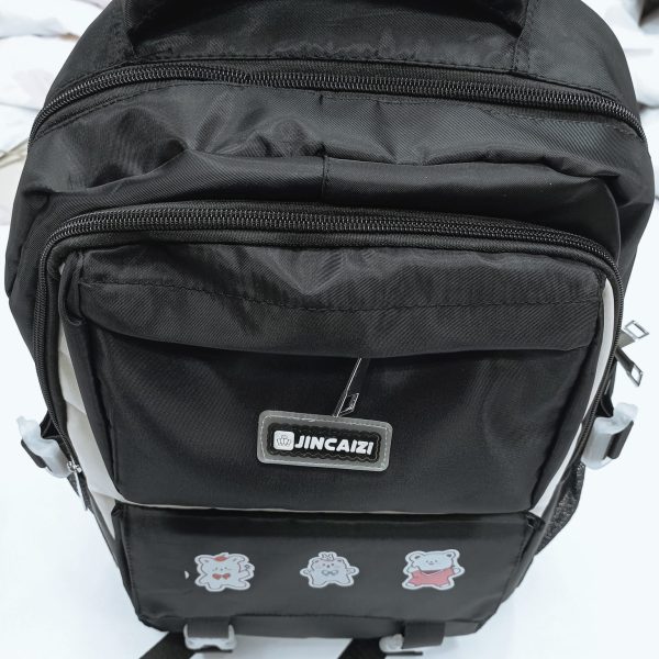 kids backpack children school bags waterproof primary schoolbag book bag (black)