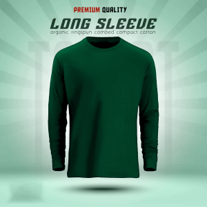 men's full sleeve solid t shirt green