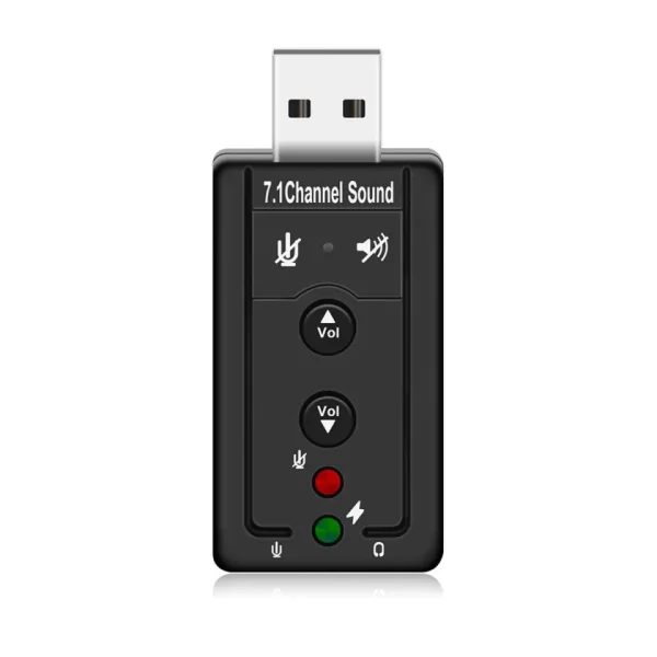 mini usb 2.0 3d virtual 480mbps external 7.1 channel audio sound card adapter black