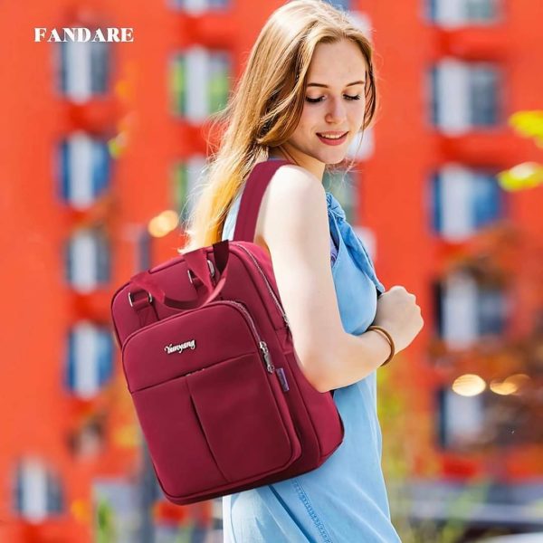 new leisure nylon ladies china bagpack (maroon)