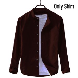men's ban collar cotton shirt 