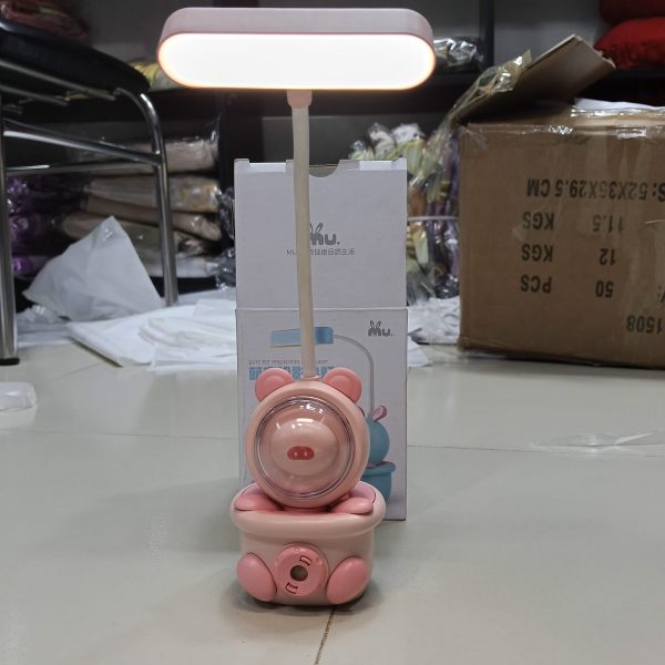 luz noturna led com apontador de lápis, abajur, proteção ocular em formato de coelho para leitura