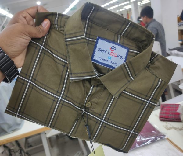 burberry london cotton full sleeve check shirt